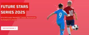 The Inv3ntive Football Academy Future Stars Series for U7 to U12 will be held at 6 different locations throughout 2025 - London, Manchester, Liverpool, Bournemouth, Southampton & Leicester.