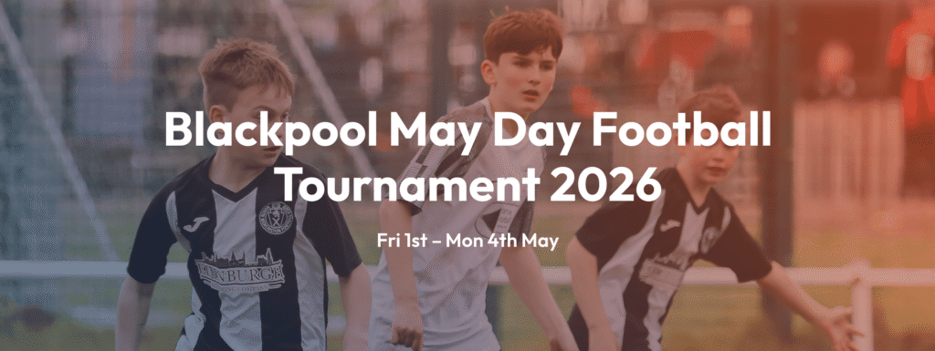 The Blackpool May Day Football Tournament 2026 will take place between Friday 1st – Monday 4th May 2026 at Poolfoot Farm, Thornton-Cleveleys FY5 4HX.