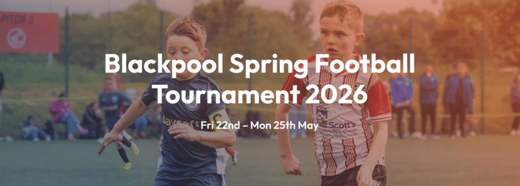 The Blackpool Spring Football Tournament 2026 will take place between Friday 22nd – Monday 25th May 2026 at Poolfoot Farm, Thornton-Cleveleys FY5 4HX. 