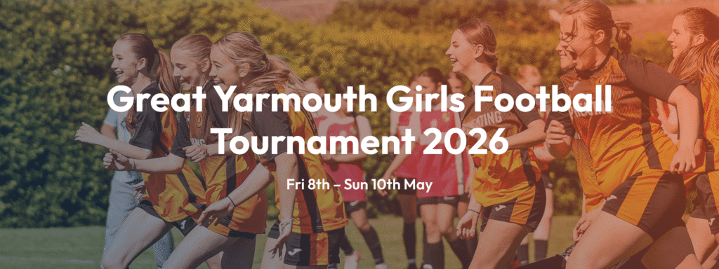 The Great Yarmouth Girls Tournament 2026 will take place between Friday 8th – Sunday 10th May 2026 at Hemsby Beach Holiday Park, Great Yarmouth, NR29 4HR.  