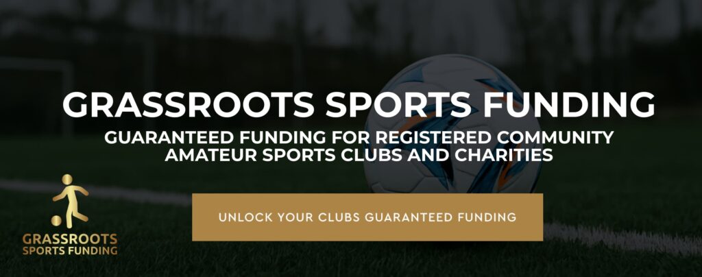 Grassroots Sports Funding Grassroots Sports Funding helps community amateur sports clubs and charities access guaranteed funding. Find out how your club can generate £1,000 a month with support for clubs with 50+ coaches or volunteers.