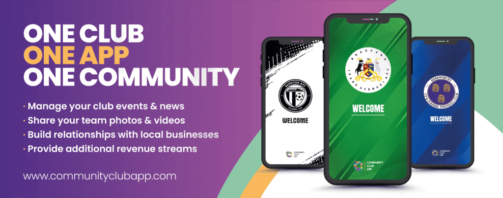Give your football club the digital platform it deserves – Community Club App
helps football clubs like yours engage members, generate revenue and cut down
on admin time so you can focus on what matters most.