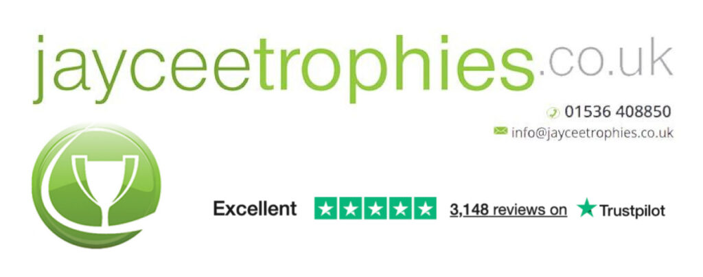 Jaycee Trophies stock thousands of high-quality trophies, cups, medals and glass awards, fit for any award ceremony. Custom text and logo engraving available.