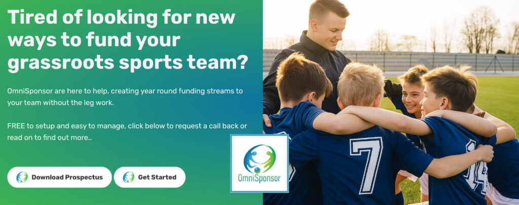 OmniSponsor are here to help grassroots football teams, creating year round funding streams without the leg work. FREE to setup and easy to manage!