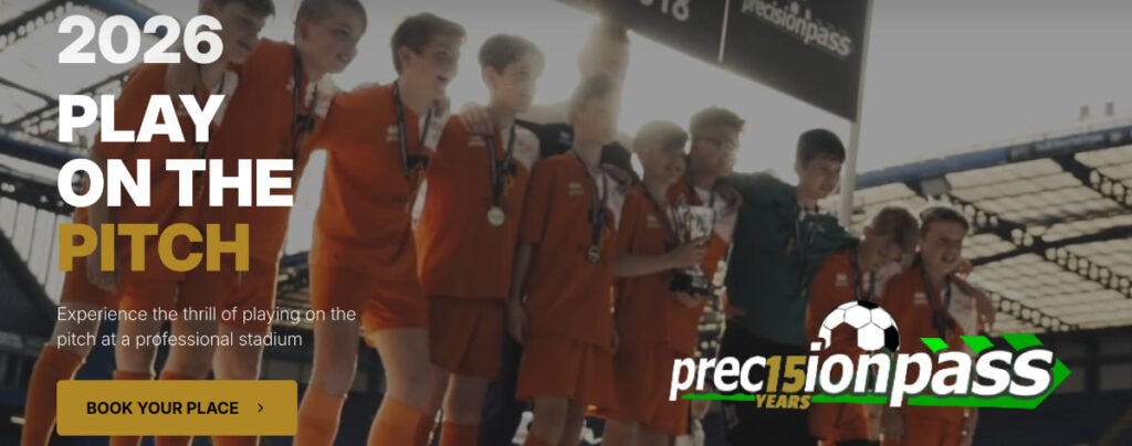 Founded in 2011, Precision Pass is the leading organiser of Play on the Pitch stadium football experiences.  Precision Pass provide grassroots youth football teams and adult teams across the world the unique opportunity of playing on the pitch inside the stadiums of some of the most prestigious football clubs.