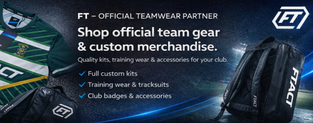 Shop official team gear and custom merchandise with FTACT. Quality kits, training wear, and accessories for your club.