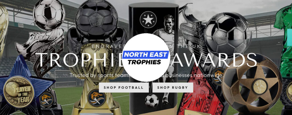 Based in Gateshead, North-East England, North East Trophies provide trophies, awards, medals and more engraved items.